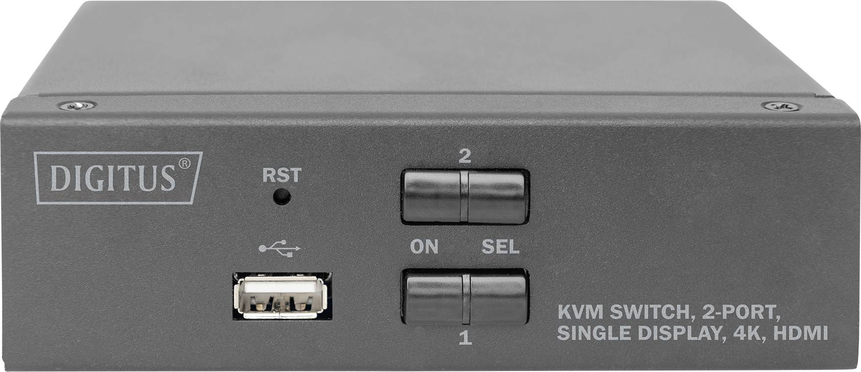 Digitus DS-12870 2+1 Port KVM-Umschalter HDMI Fernbedienung, Tastatur 3840 x 2160 Pixel