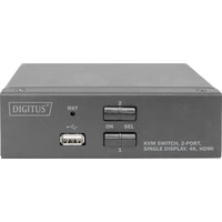 Digitus DS-12870 2+1 Port KVM-Umschalter HDMI Fernbedienung, Tastatur 3840 x 2160 Pixel Digitus DS-12870 2+1 Port KVM-Umschalter HDMI Fernbedienung, Tastatur 3840 x 2160 Pixel