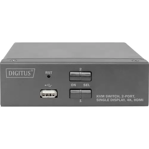 Digitus DS-12870 2+1 Port KVM-Umschalter HDMI Fernbedienung, Tastatur 3840 x 2160 Pixel Digitus DS-12870 2+1 Port KVM-Umschalter HDMI Fernbedienung, Tastatur 3840 x 2160 Pixel