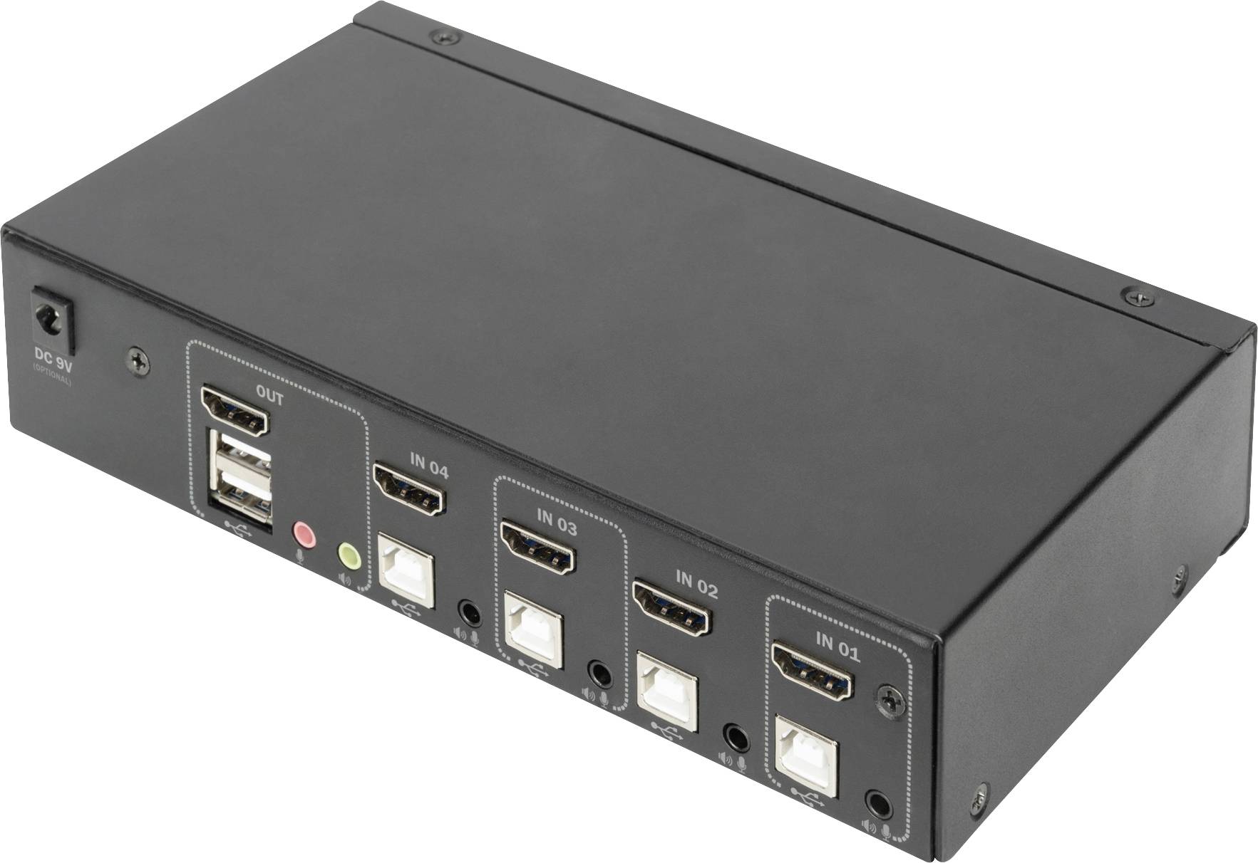 Digitus DS-12880 4+1 Port KVM-Umschalter HDMI 3840 x 2160 Pixel