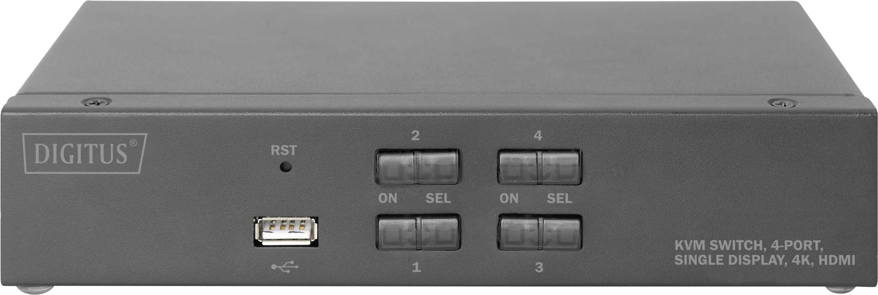 Digitus DS-12880 4+1 Port KVM-Umschalter HDMI 3840 x 2160 Pixel