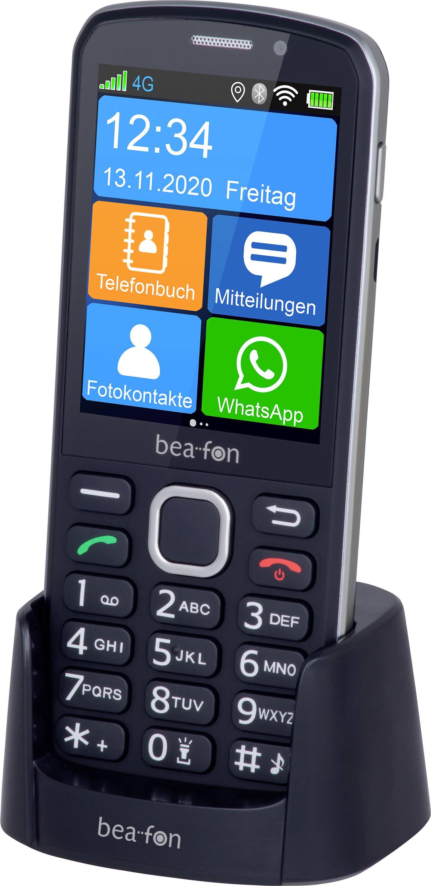 BEA FON SL860touch Senioren-Handy SOS Taste Schwarz