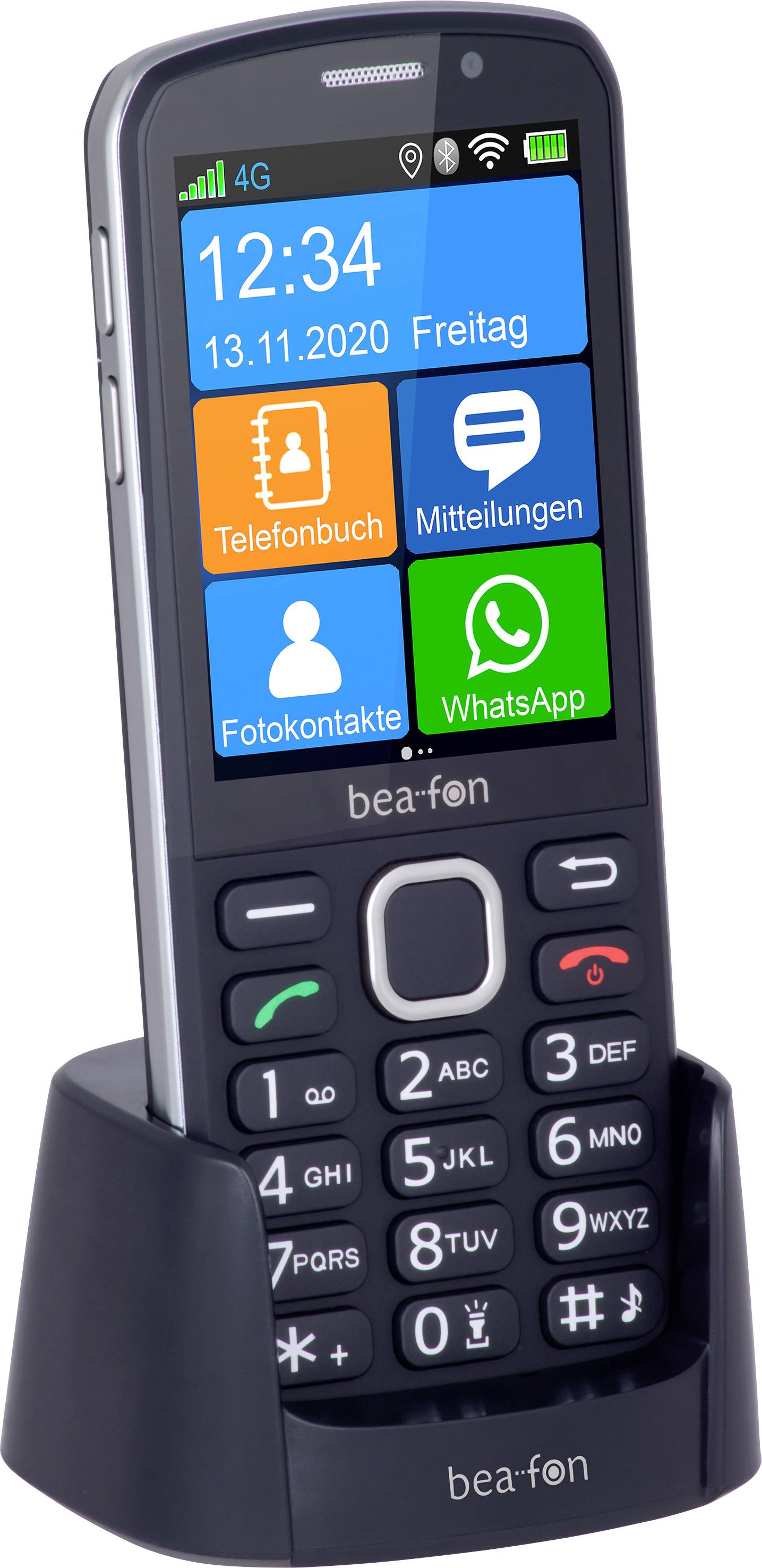 BEA FON SL860touch Senioren-Handy SOS Taste Schwarz