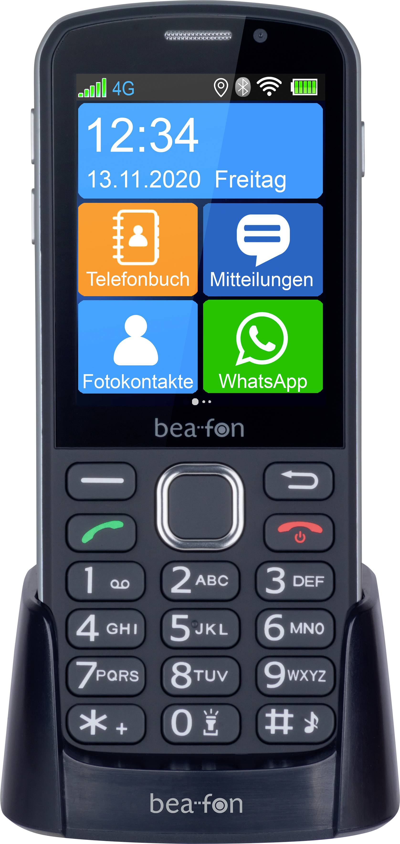 BEA FON SL860touch Senioren-Handy SOS Taste Schwarz