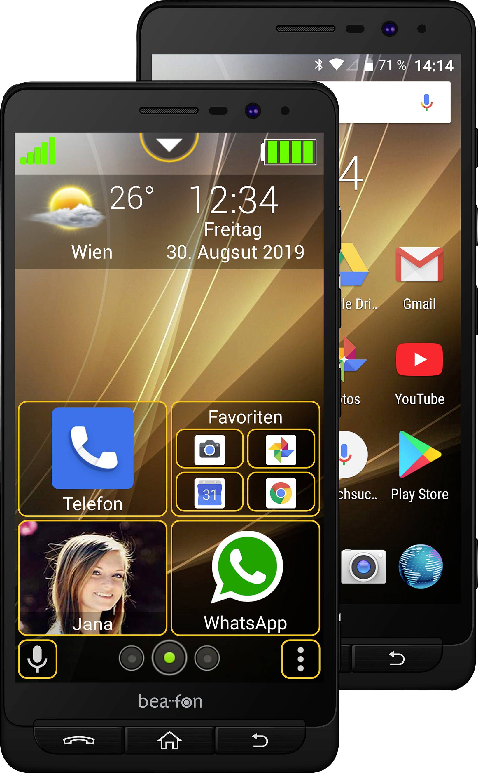 Beafon M5Set Smartphone 16 GB 5.5 Zoll (14 cm) Single-SIM Android™ 8.1 Schwarz