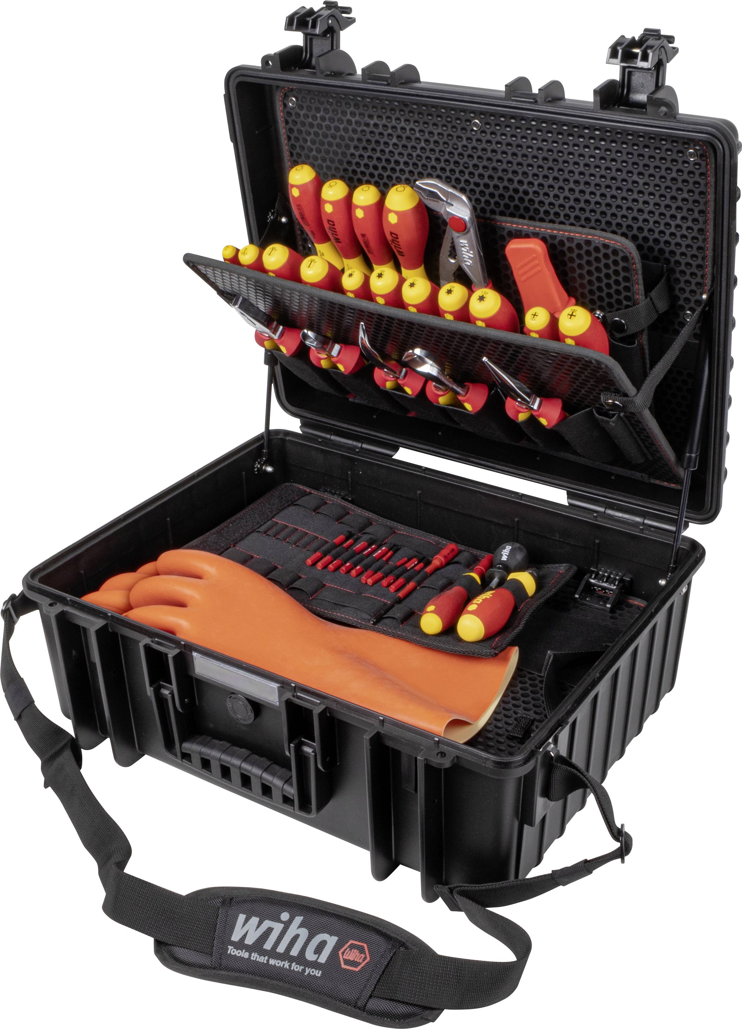 Wiha 44198 Handwerker, Profi, VDE Werkzeugkoffer bestückt 77teilig (L x B x H) 525 x 430 x 225mm