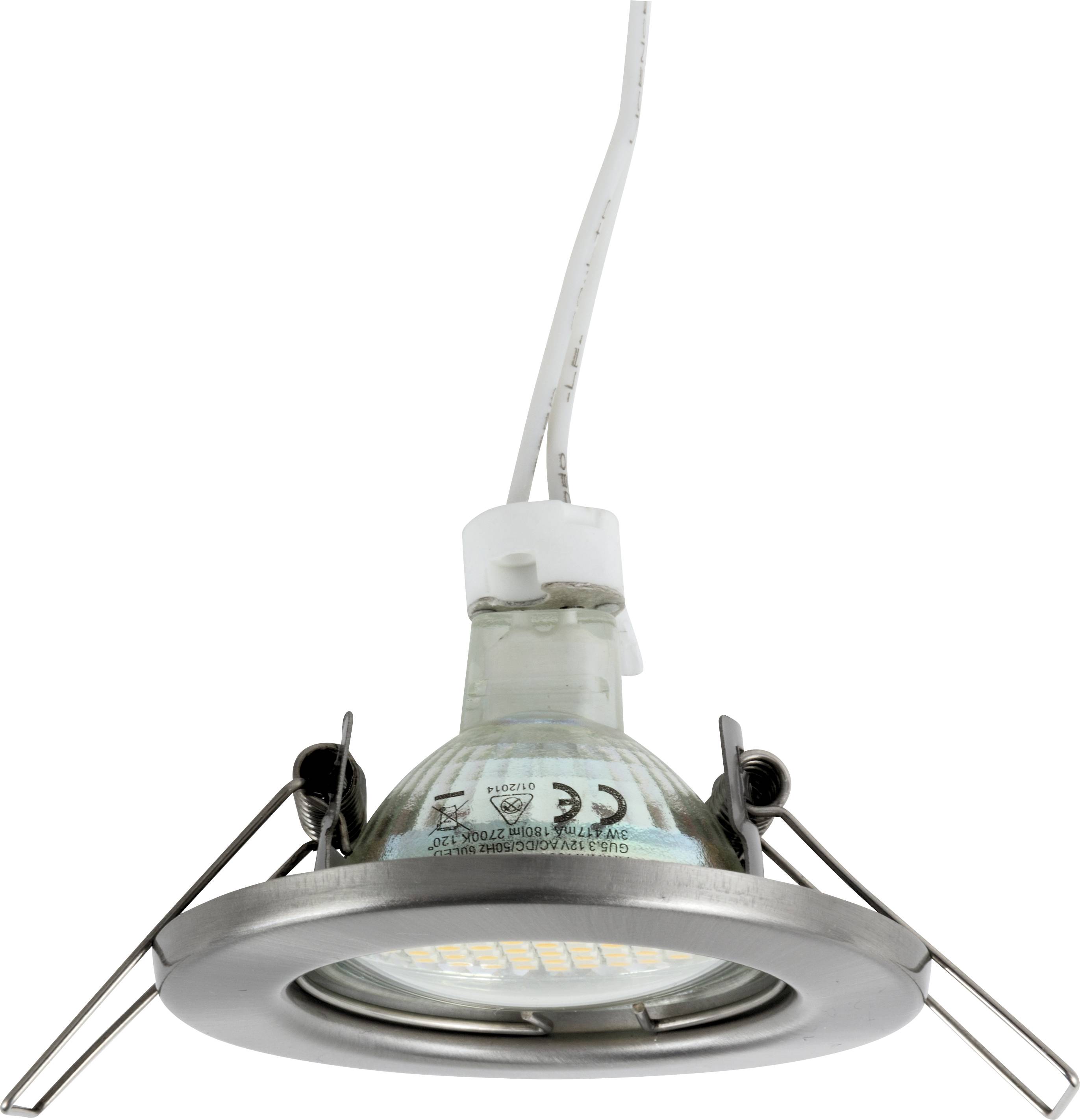 Heitronic 23550 DL5701 Einbauleuchte LED GU5.3 35W Edelstahl (gebürstet)