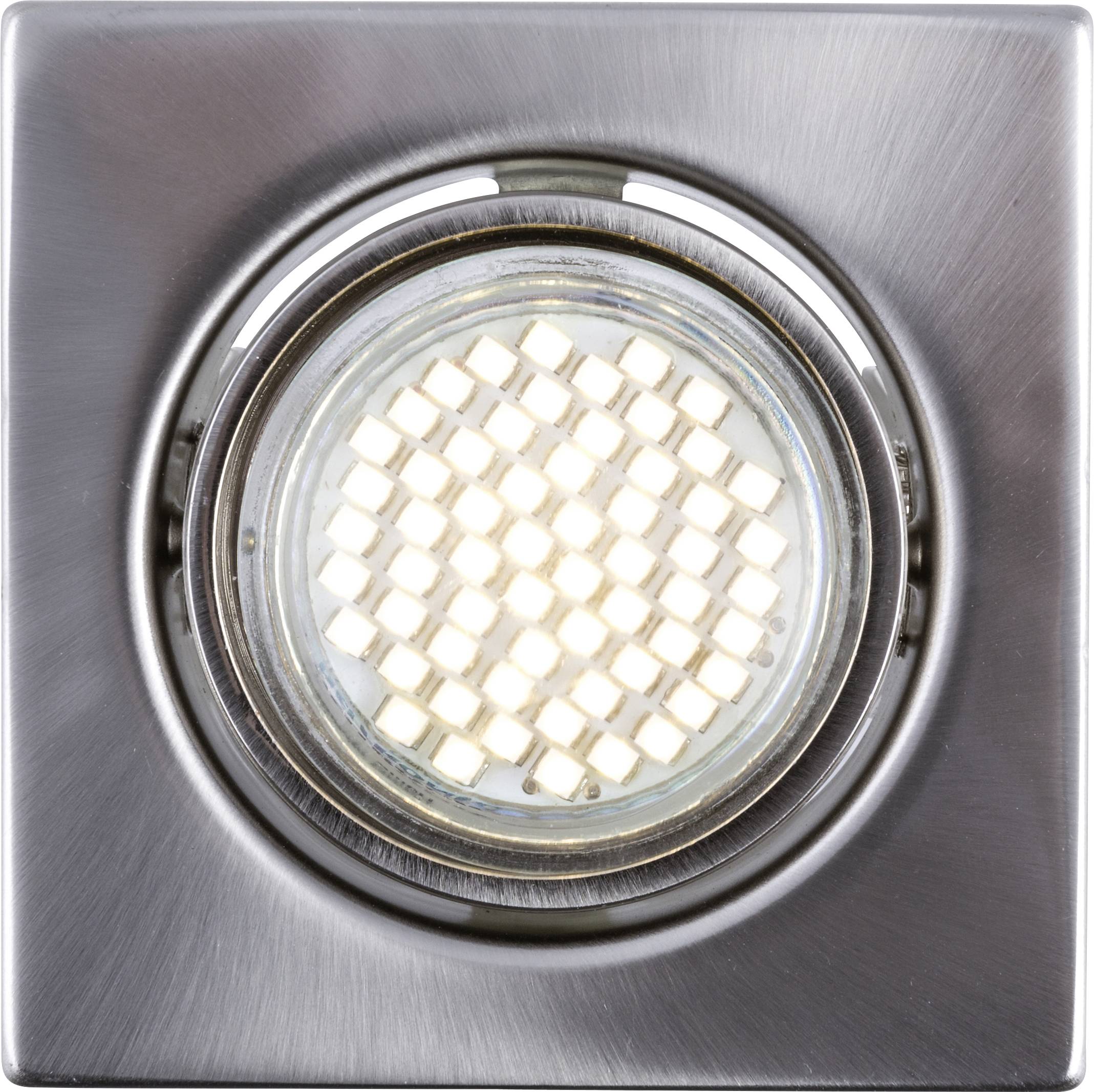 Heitronic 23554 DL6802 Einbauleuchte GU5.3 35W Edelstahl (gebürstet)