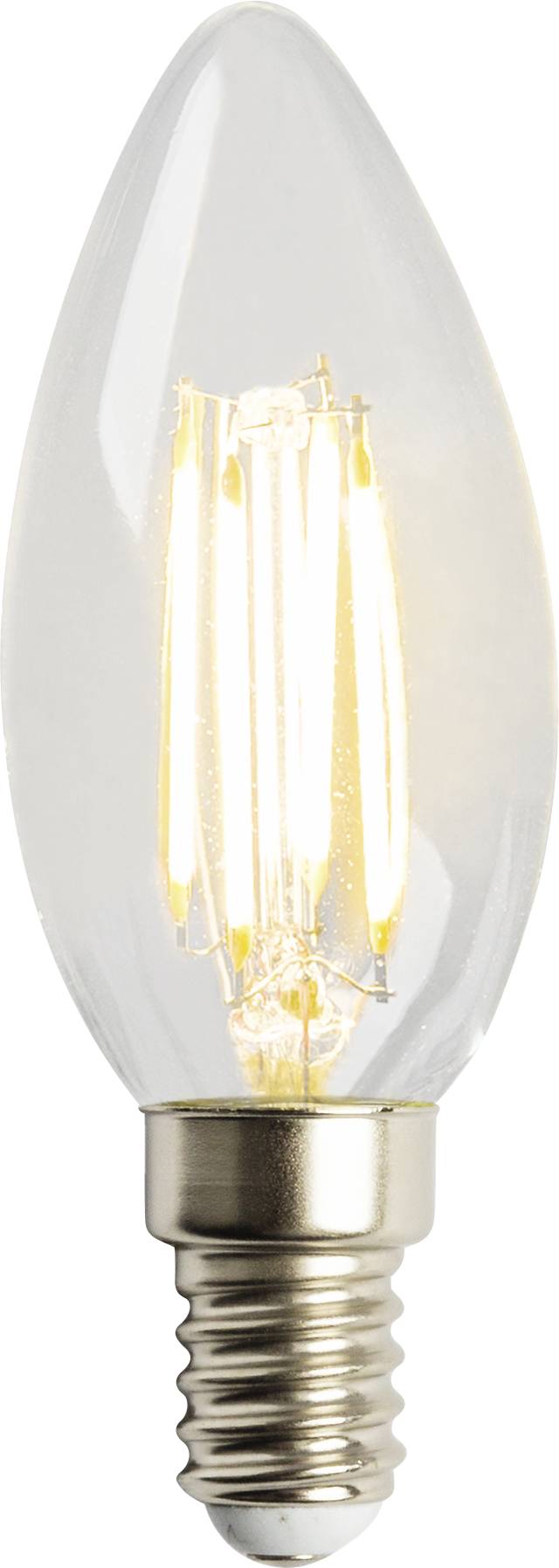 Heitronic 15023 LED EEK F (A - G) E14 Kerzenform 4 W = 38 W Warmweiß (Ø x L) 56 mm x 125 mm nicht dimmbar 1 St.