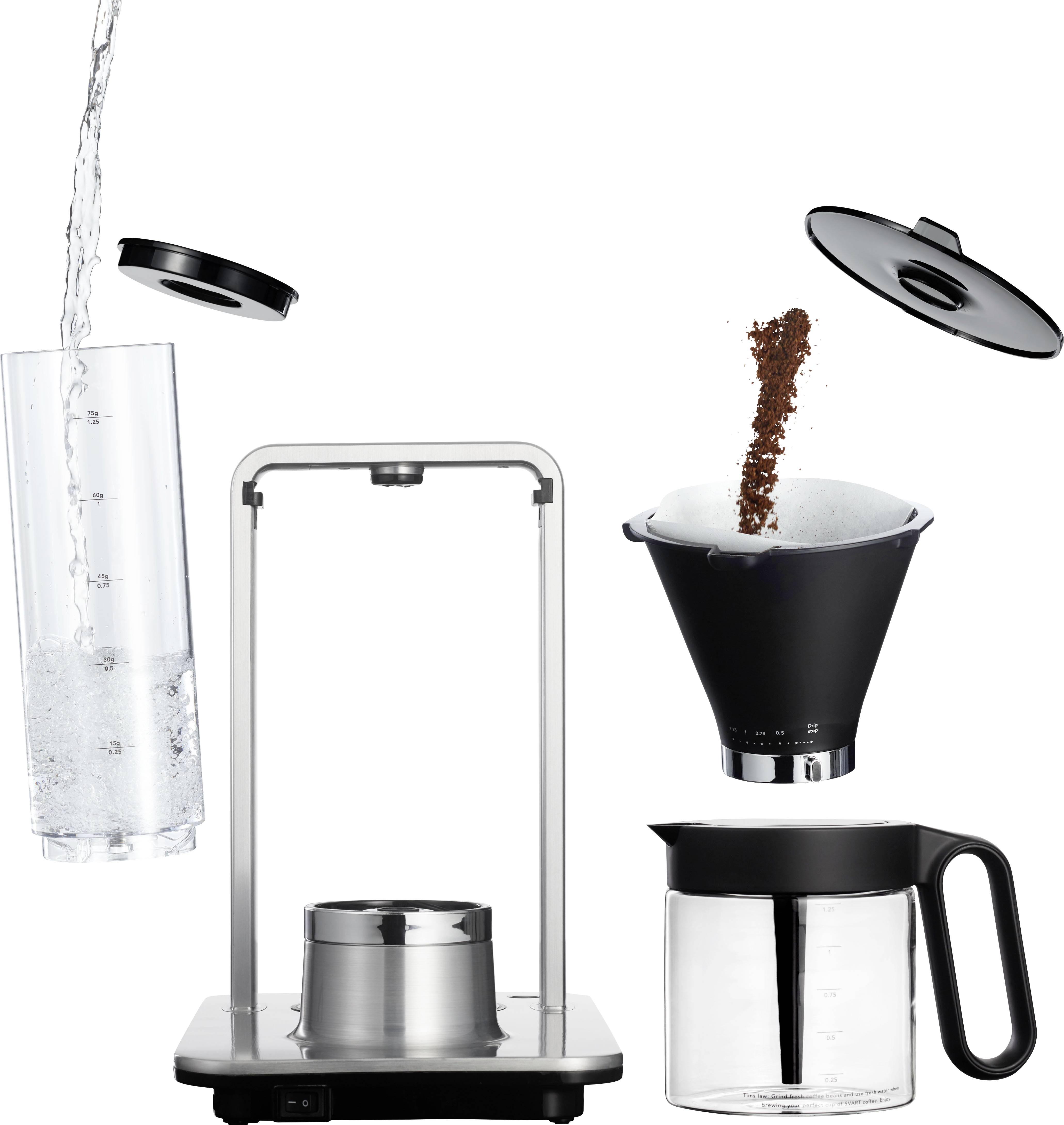 Wilfa WSP-2A Kaffeemaschine Aluminium Fassungsvermögen Tassen=12 Glaskanne