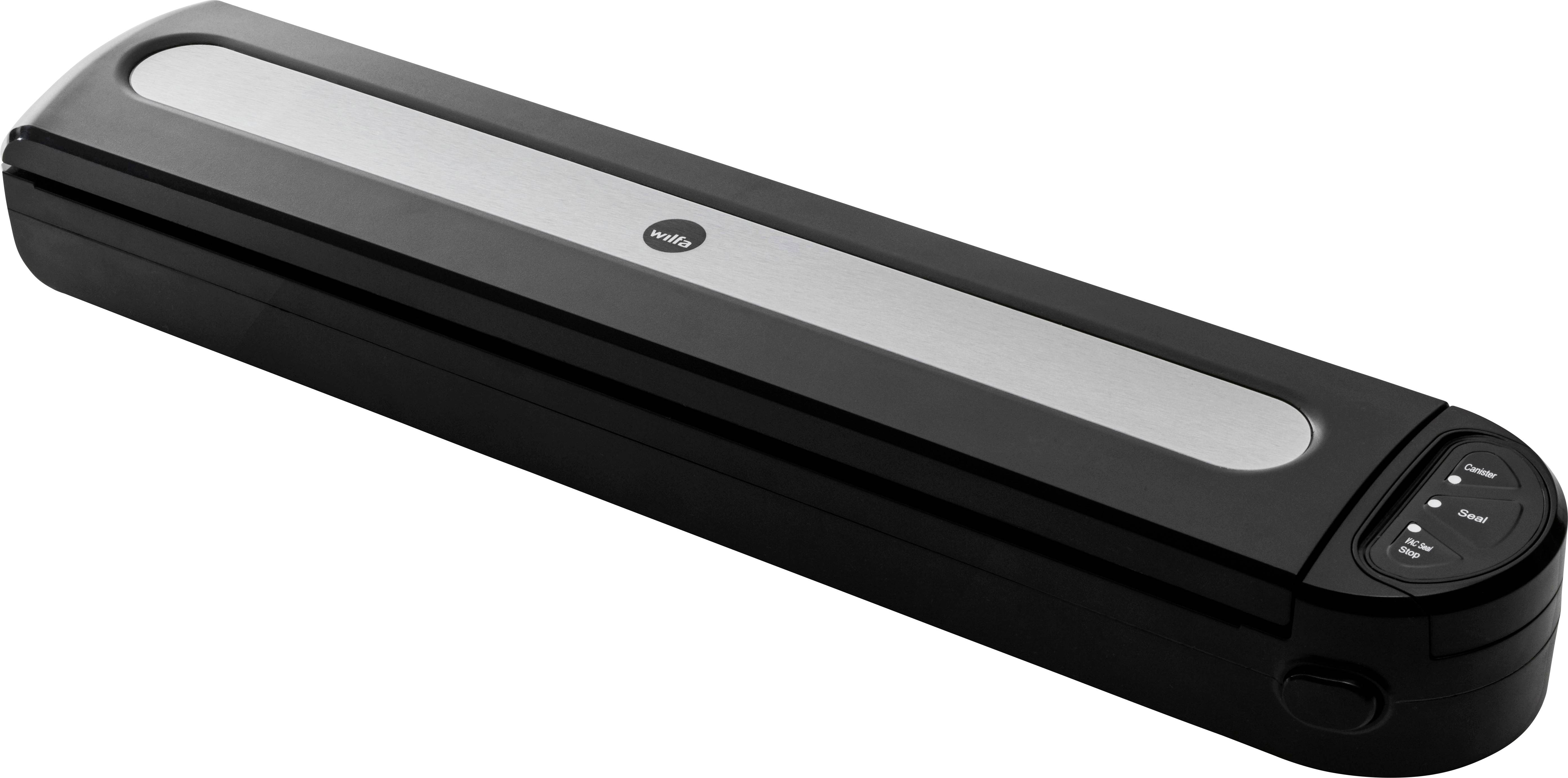 Ein tragbares Laminiergerät in Schwarz, mit Steuerknöpfen an der rechten Seite. Ideal zum Laminieren von Dokumenten bis A3-Größe.