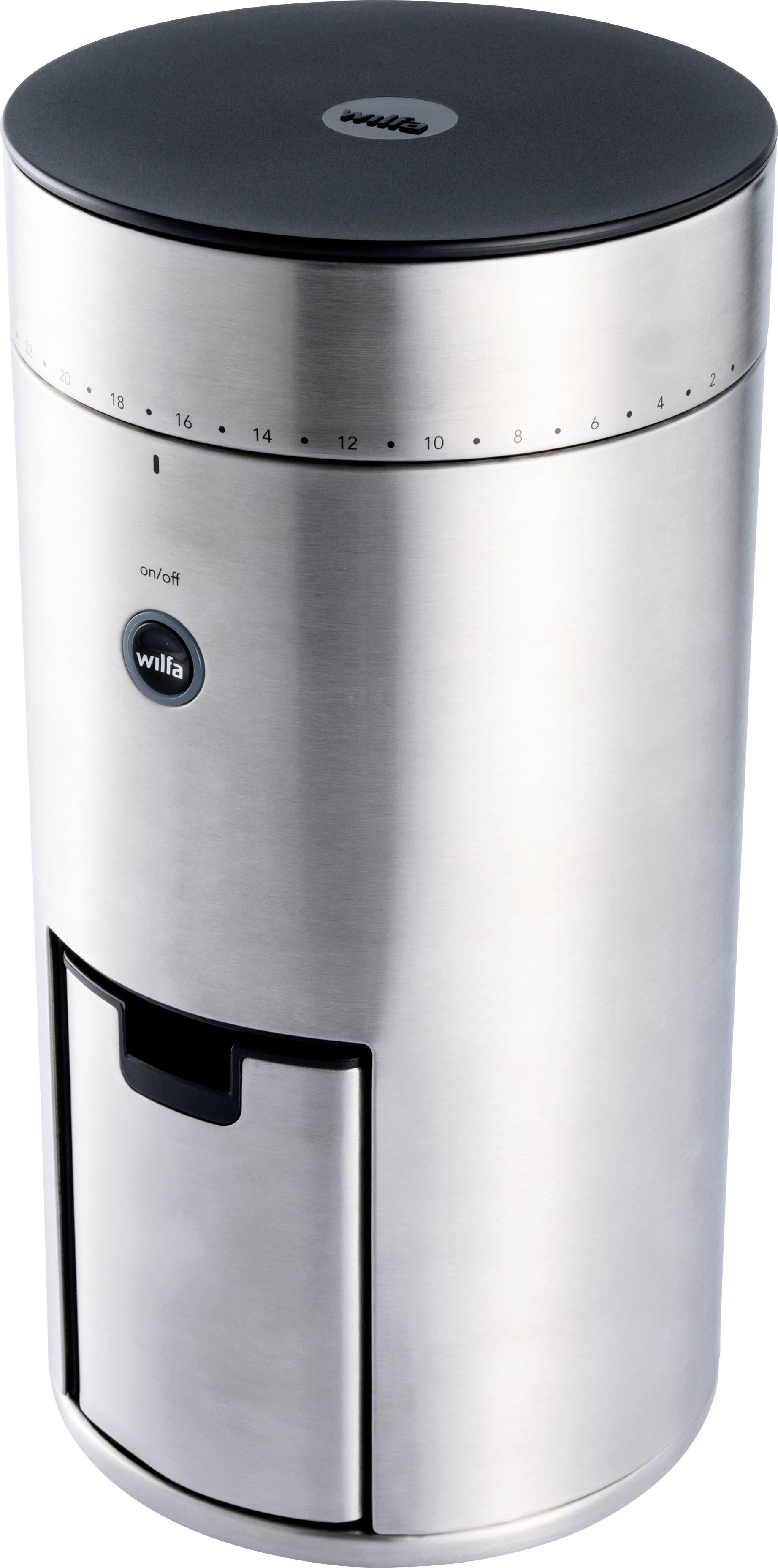 Wilfa WSFB-100S 605775 Kaffeemühle Silber Edelstahl-Scheibenmahlwerk