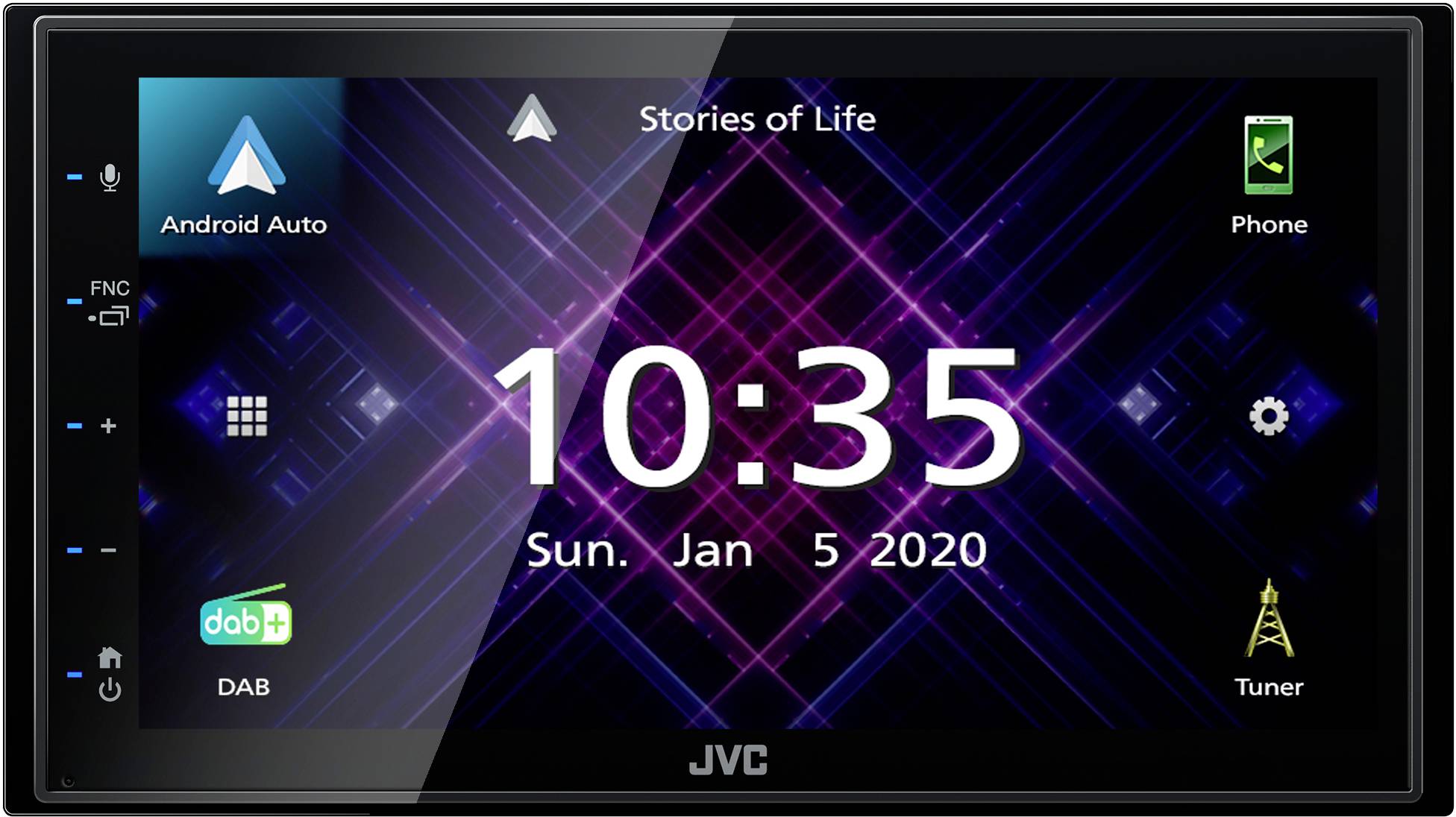 JVC KWM565DBT Doppel-DIN Moniceiver Anschluss für Rückfahrkamera, DAB+ Tuner, Bluetooth®-Freisprecheinrichtung