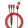 Smrter USB-Ladekabel USB 2.0 USB-A Stecker, USB-C® Stecker, Apple Lightning Stecker, USB-Micro-B Stecker 1.20m Rot