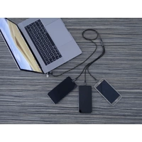 Smrter USB-Ladekabel USB 2.0 USB-A Stecker, USB-C® Stecker, Apple Lightning Stecker, USB-Micro-B Stecker 1.20m Schwarz Smrter USB-Ladekabel USB 2.0 USB-A Stecker, USB-C® Stecker, Apple Lightning Stecker, USB-Micro-B Stecker 1.20m Schwarz