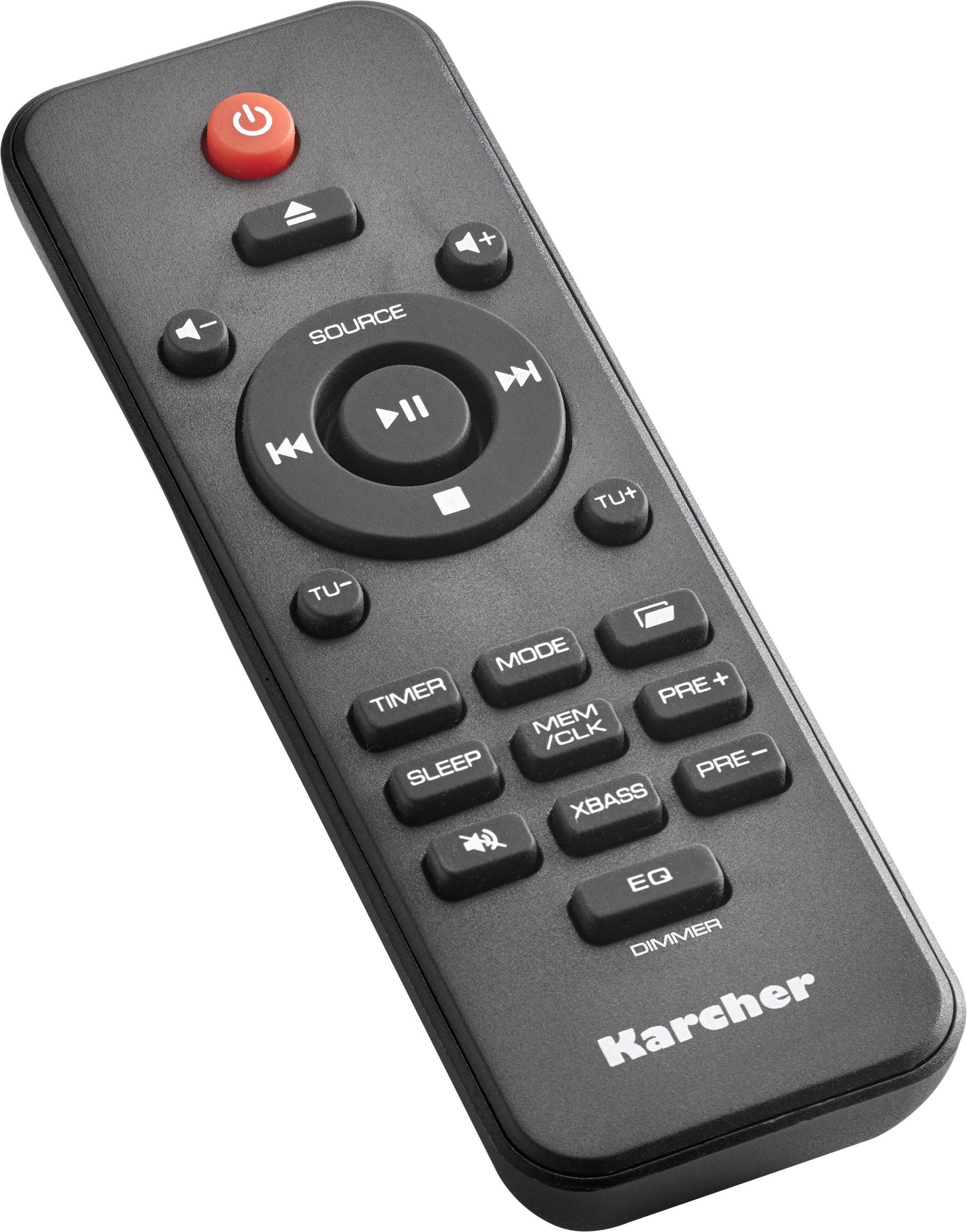 Karcher MC 6518 Stereoanlage Bluetooth®, CD, USB, 2 x 3 W Schwarz