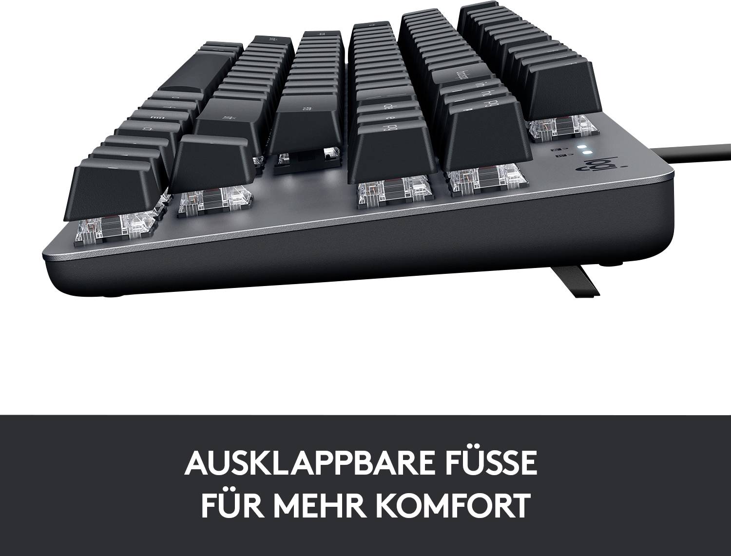 Logitech K835 TKL Kabelgebunden Gaming-Tastatur Switch: Blue Deutsch, QWERTZ