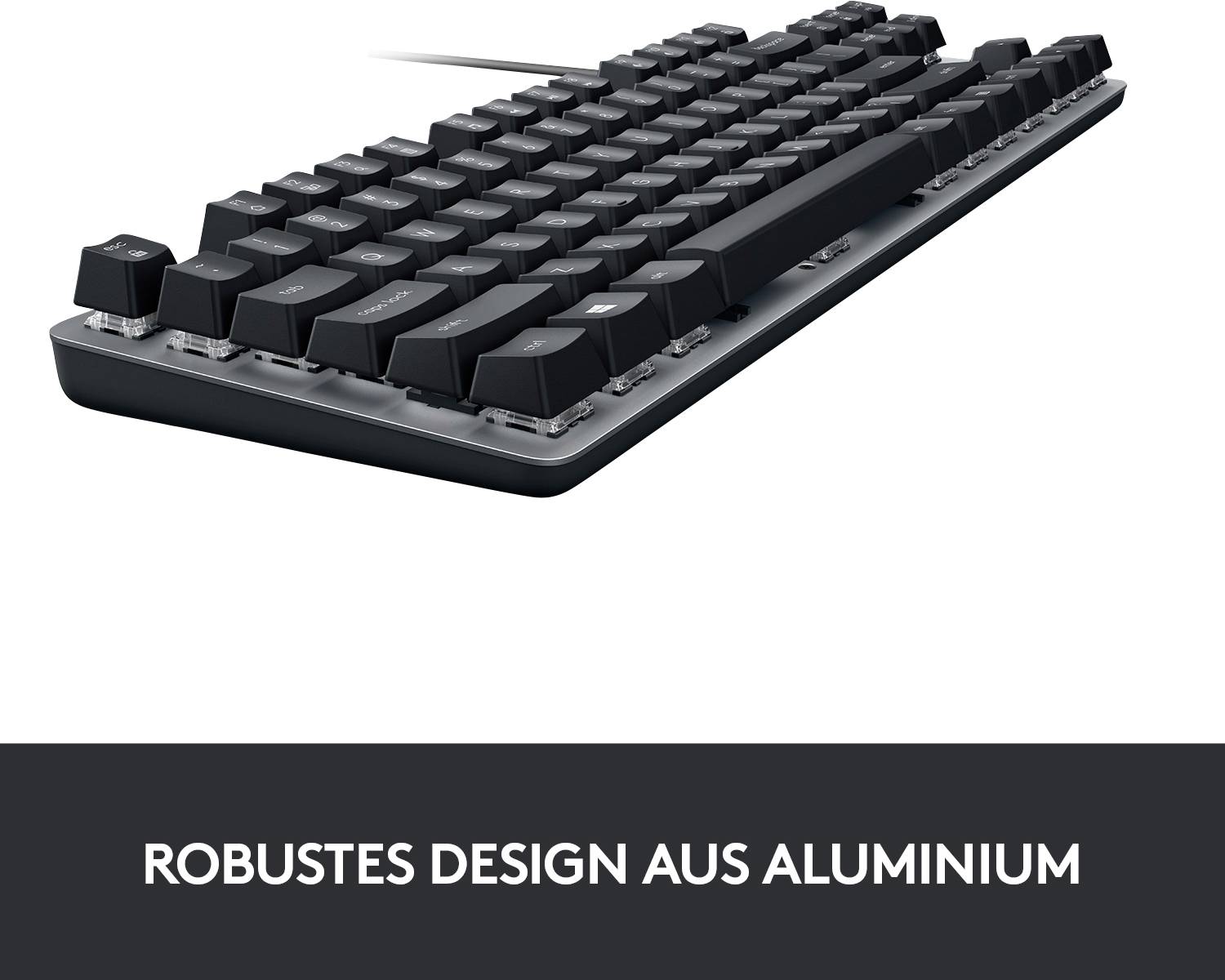 Logitech K835 TKL Kabelgebunden Gaming-Tastatur Switch: Blue Deutsch, QWERTZ