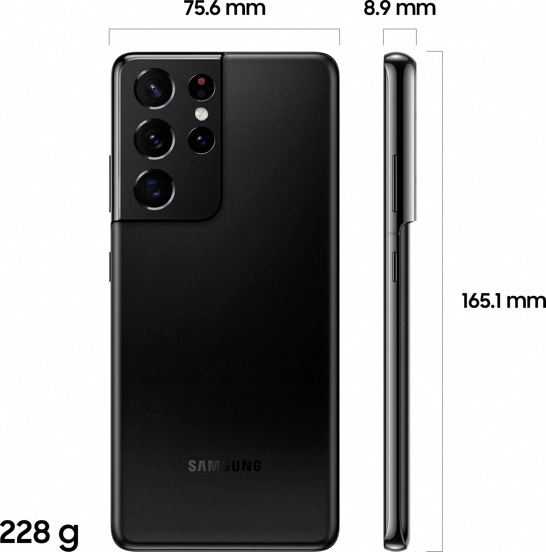 Samsung Galaxy S21 Ultra 128 GB Schwarz 17.3 cm (6.8 Zoll) Smartphone