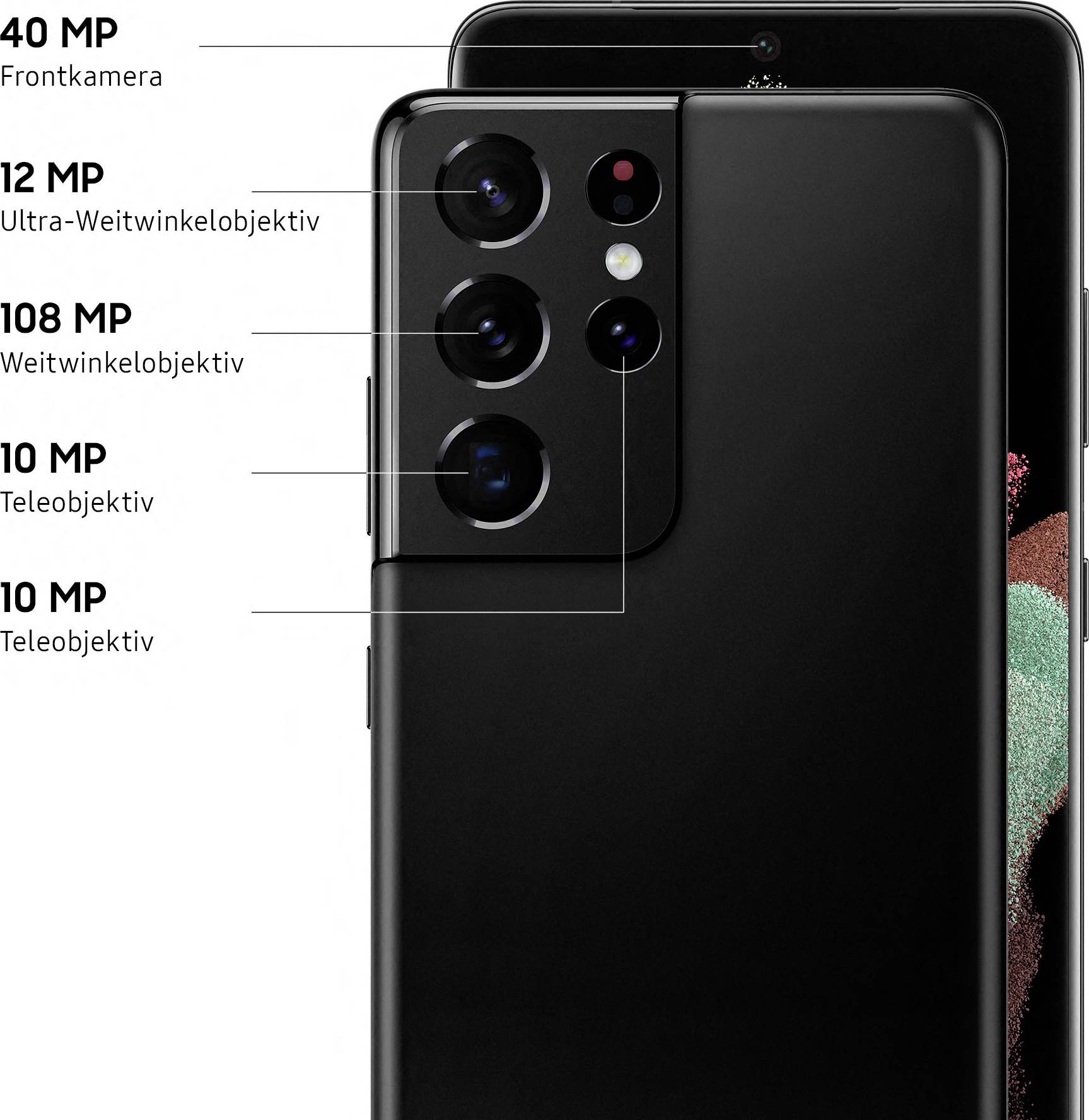 Samsung Galaxy S21 Ultra 256 GB Schwarz 17.3 cm (6.8 Zoll) Smartphone