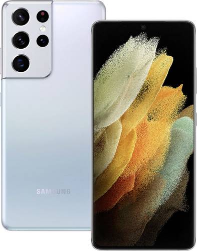 Samsung Galaxy S21 Ultra 5G Dual-SIM Smartphone 128GB 6.8 Zoll (17.3 cm) Dual-SIM Android™ 11 Silb