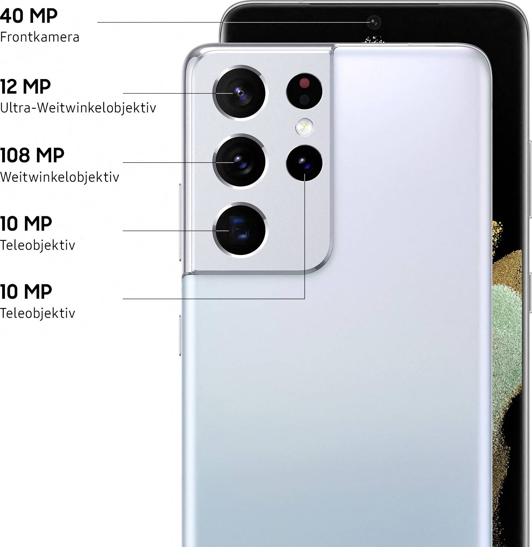 Samsung Galaxy S21 Ultra 128 GB Silber 17.3 cm (6.8 Zoll) Smartphone