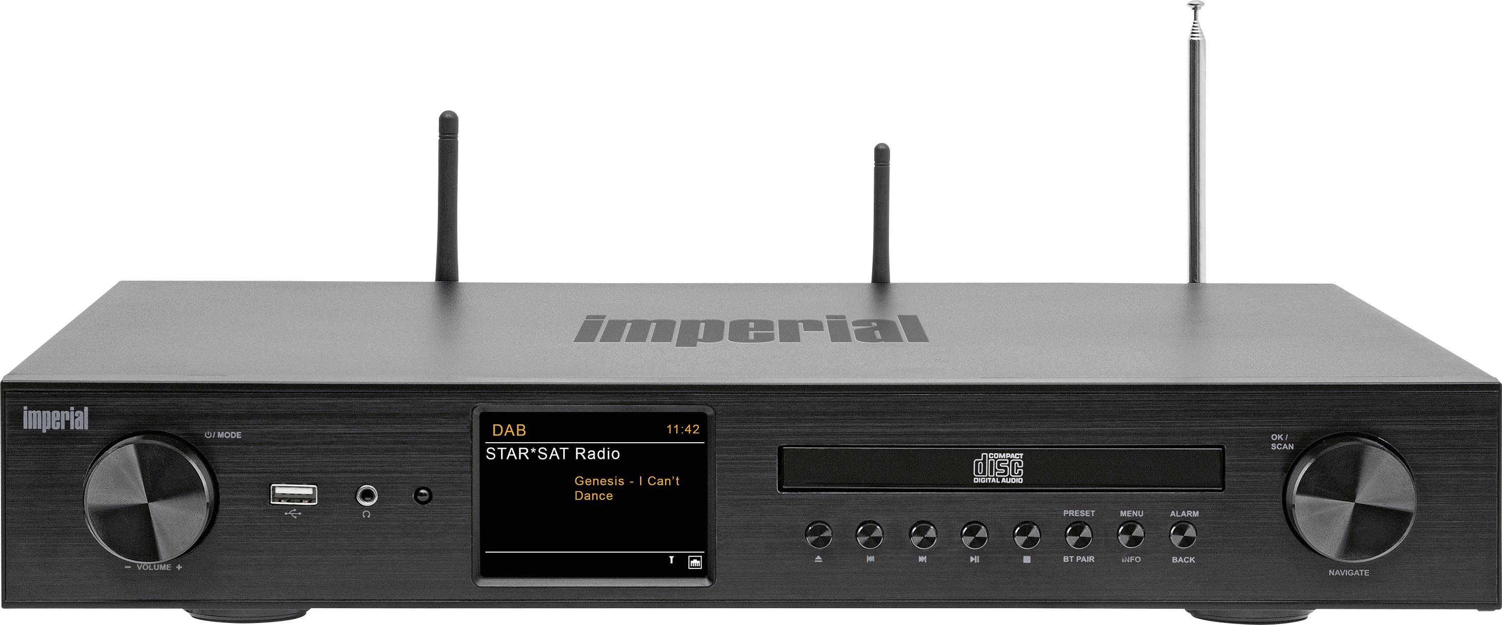 Imperial DABMAN i550CD Netzwerk Stereo Receiver 2x42 W Schwarz Bluetooth®, DAB+, Internetradio, USB
