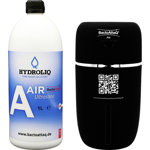 Bactoattaq Air Kleines Paket Luftbefeuchter inkl. Hydroliq 1L Schwarz 1 Set