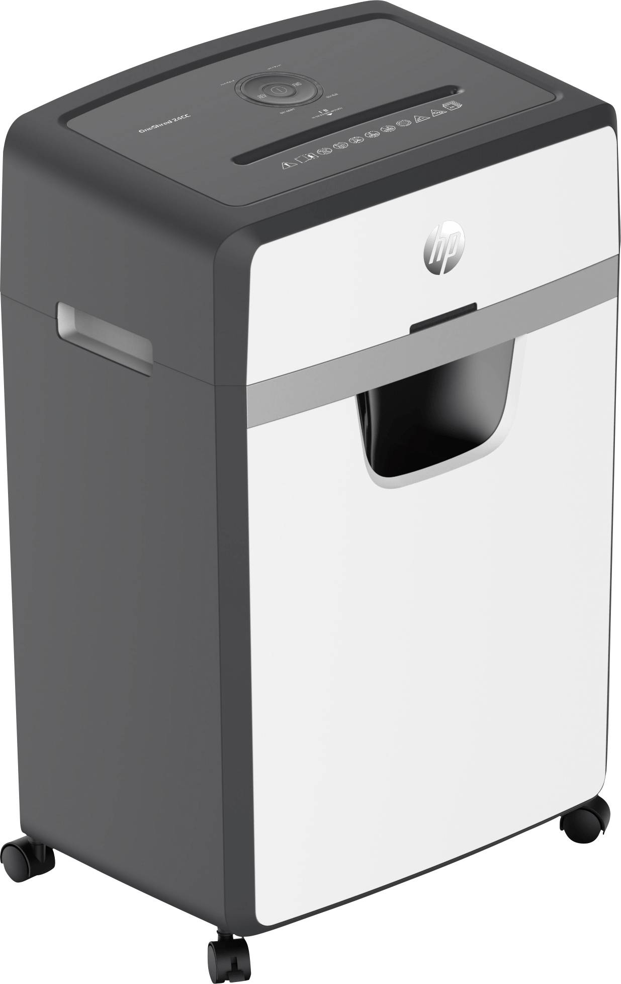 HP OneShred 24CC Aktenvernichter 24 Partikelschnitt 4 x 35 mm 30 l Vernichtet auch Büroklammern, Kreditkarte, Heftklammern
