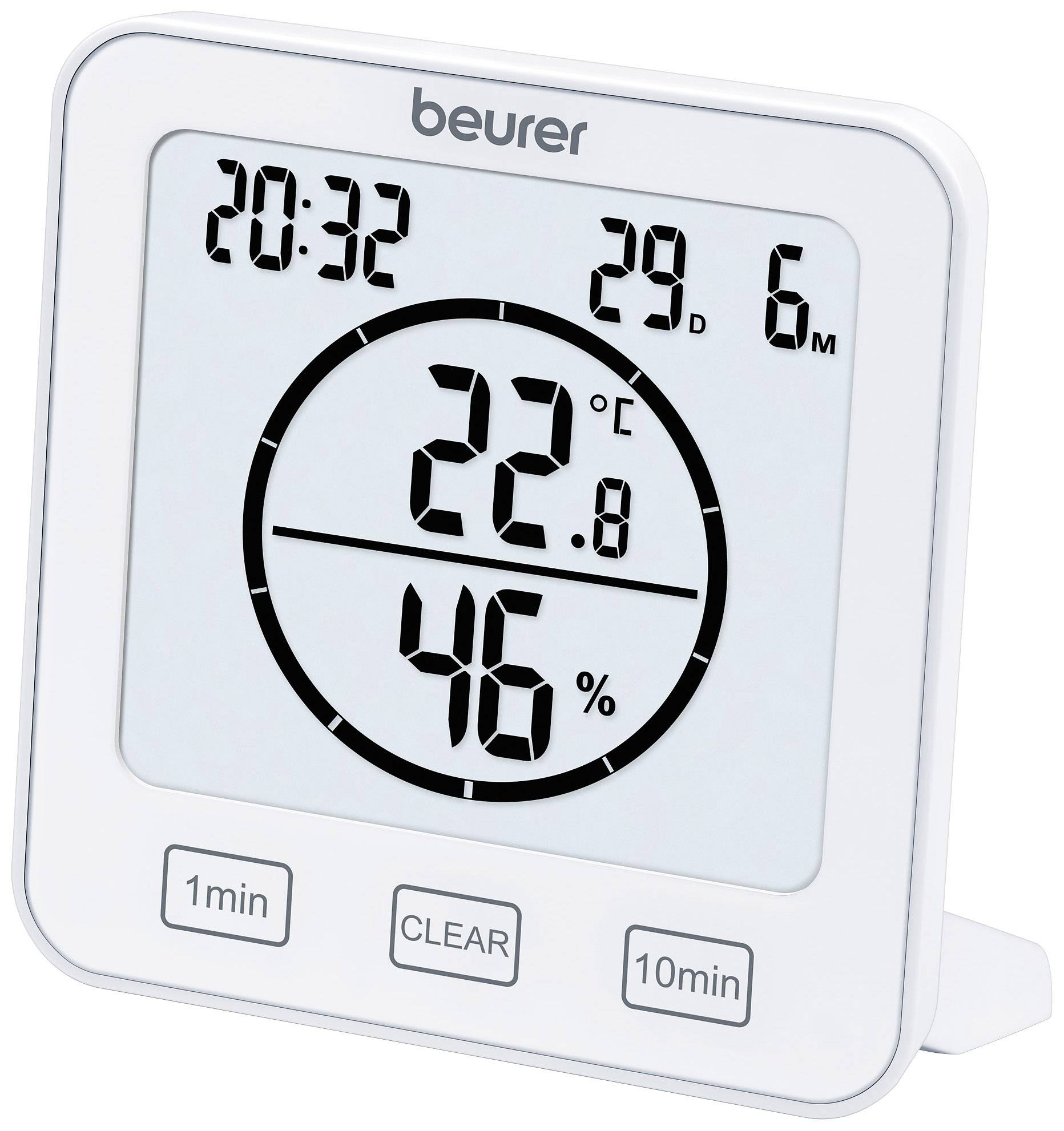 Digitales Thermo-Hygrometer-Display: Zeigt Uhrzeit 20:32, Temperatur 22,8°C, Luftfeuchtigkeit 46%, Datum 29, 6.