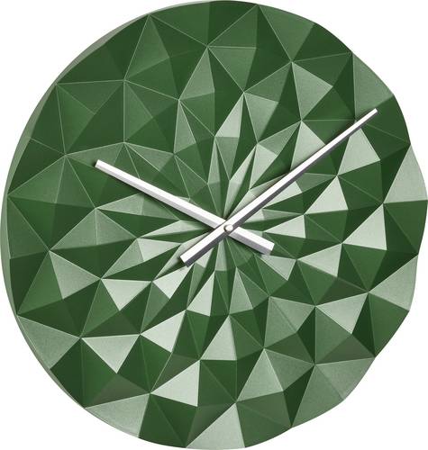 TFA Dostmann 60.3063.04 Quarz Wanduhr 396mm x 44mm Grün (metallic)