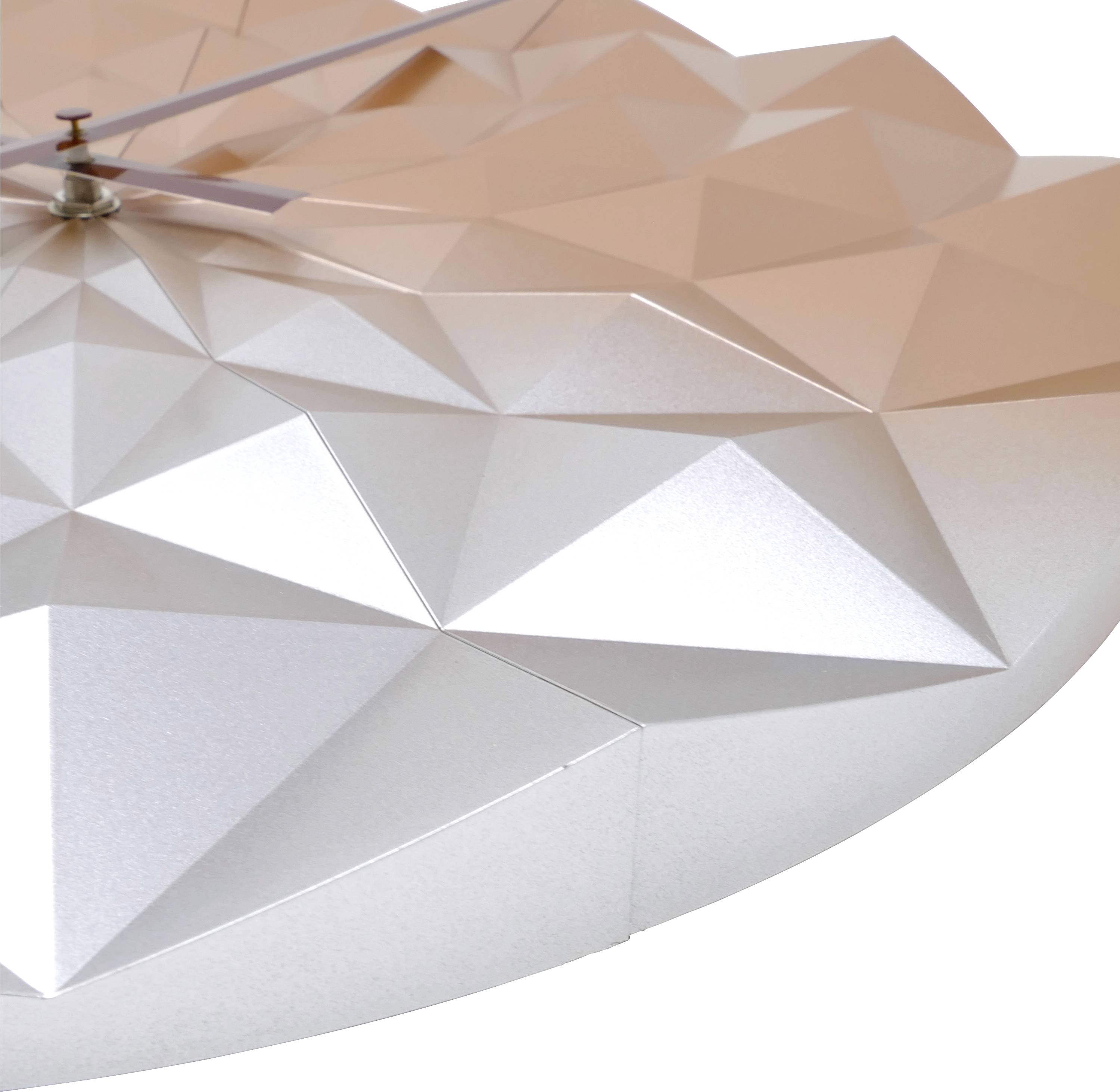 TFA Dostmann 60.3063.51 Quarz Wanduhr 396 mm x 44 mm Roségold, Metallic