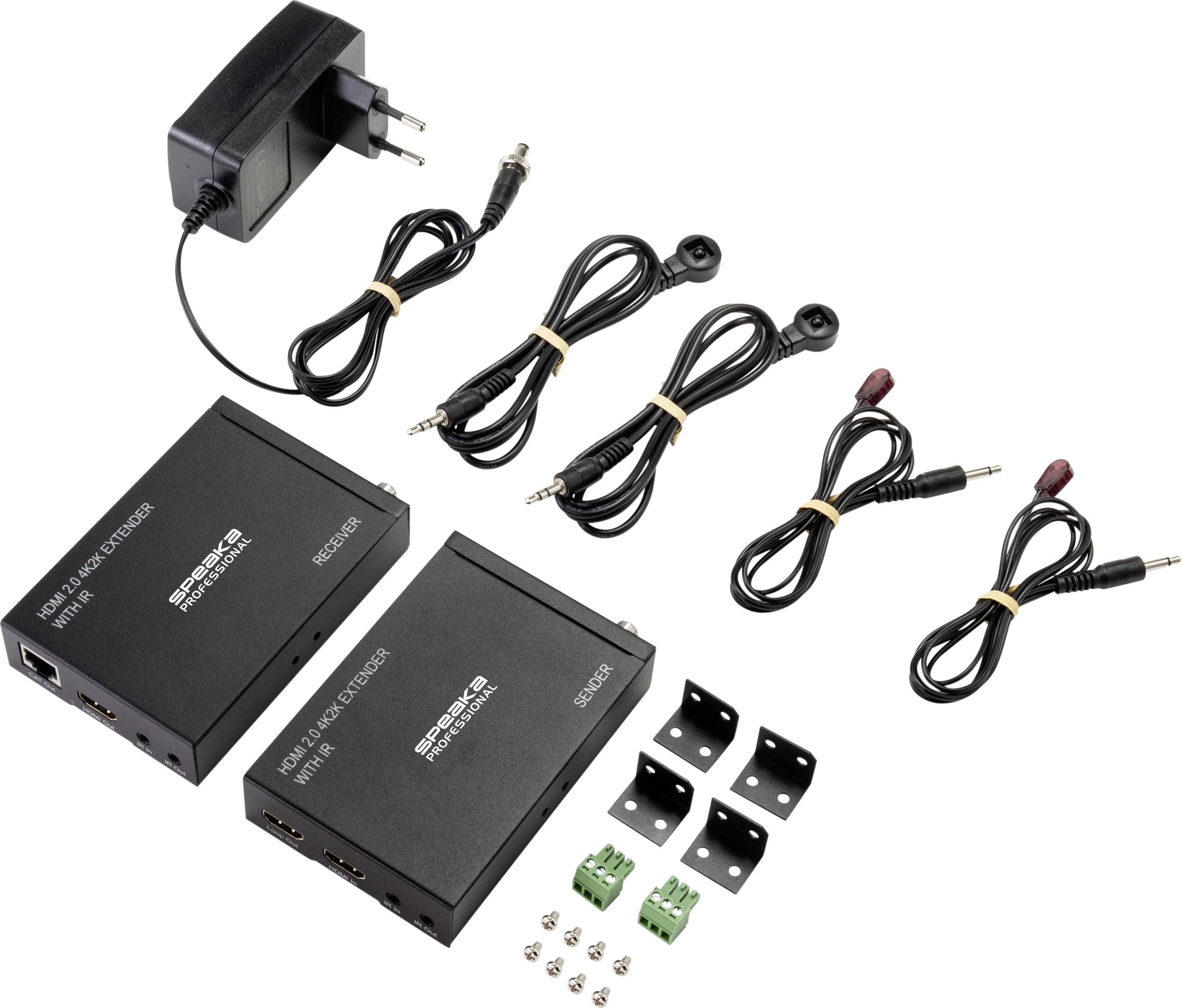 SpeaKa Professional SP-HDE-300 HDMI® Extender (Verlängerung) über Netzwerkkabel RJ45 60 m