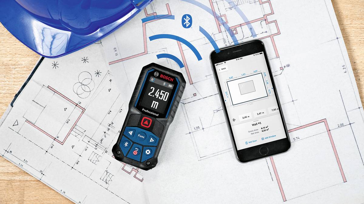 Bosch Professional GLM 50-27 C Laser-Entfernungsmesser Bluetooth, Stativadapter 6.3mm (1/4"), Dokumentations-App 50m