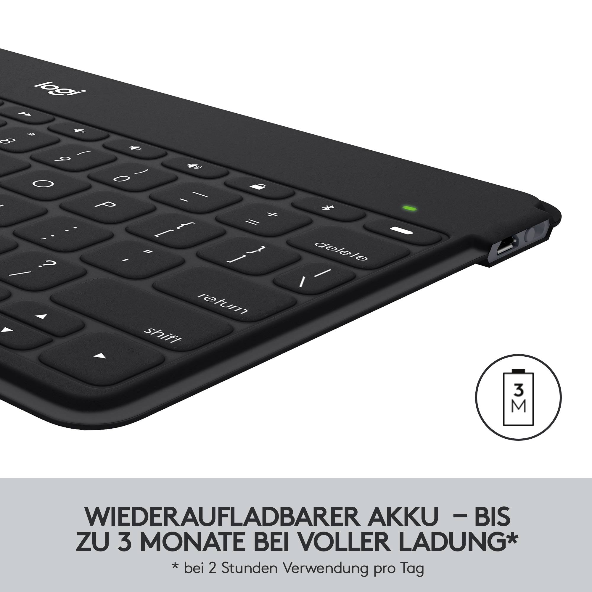 Logitech Keys-To-Go Tablet-Tastatur Passend für Marke (Tablet): Apple iPad, iPhone, Apple TV Apple iOS®