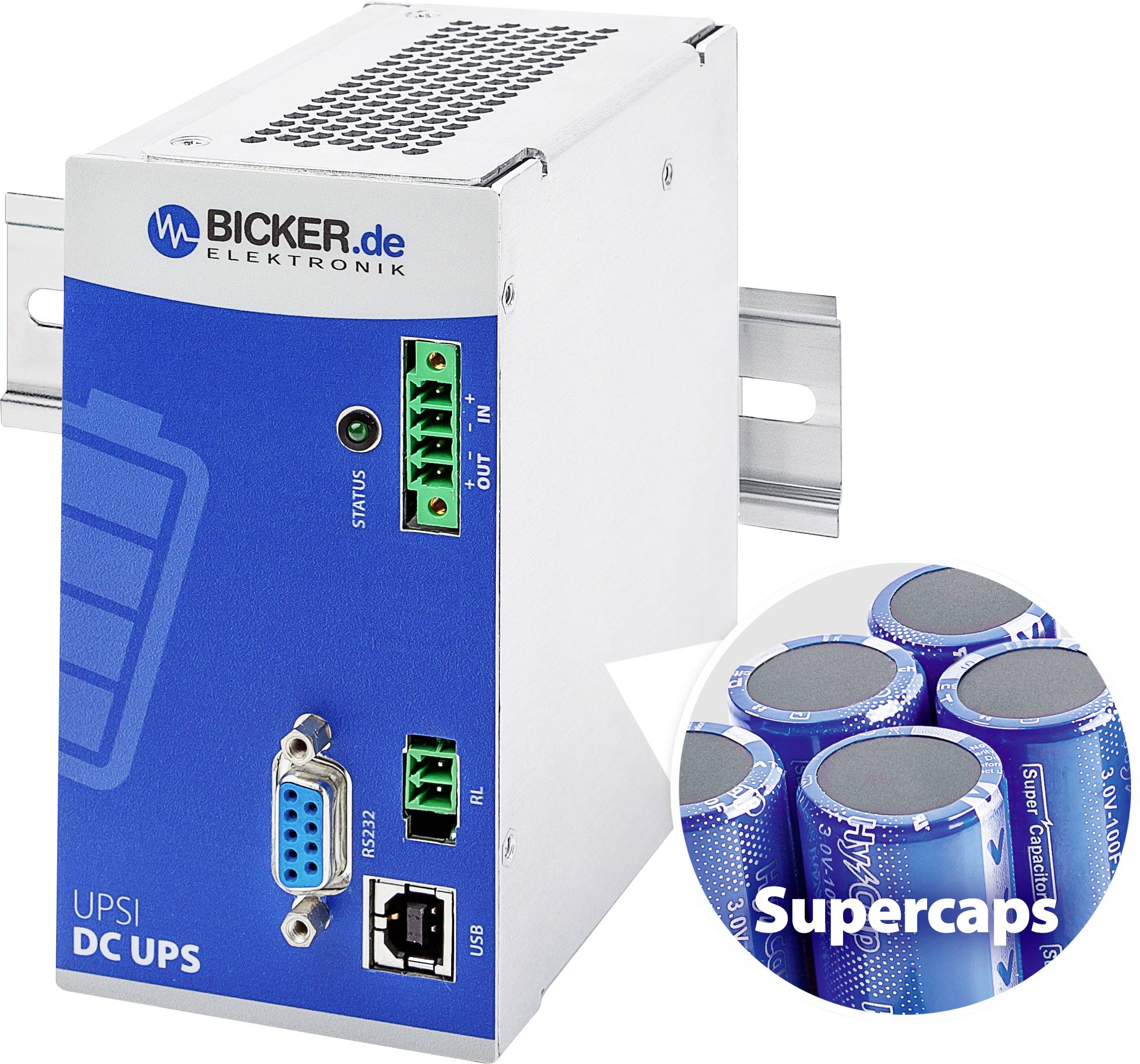 Bicker Elektronik UPSI-1208DP2 Industrielle USV-Anlage (DIN Rail)