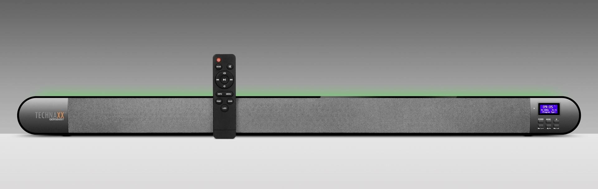 Technaxx TX-139 Soundbar 3-farbig Bluetooth®, USB, Lautsprecherbeleuchtung