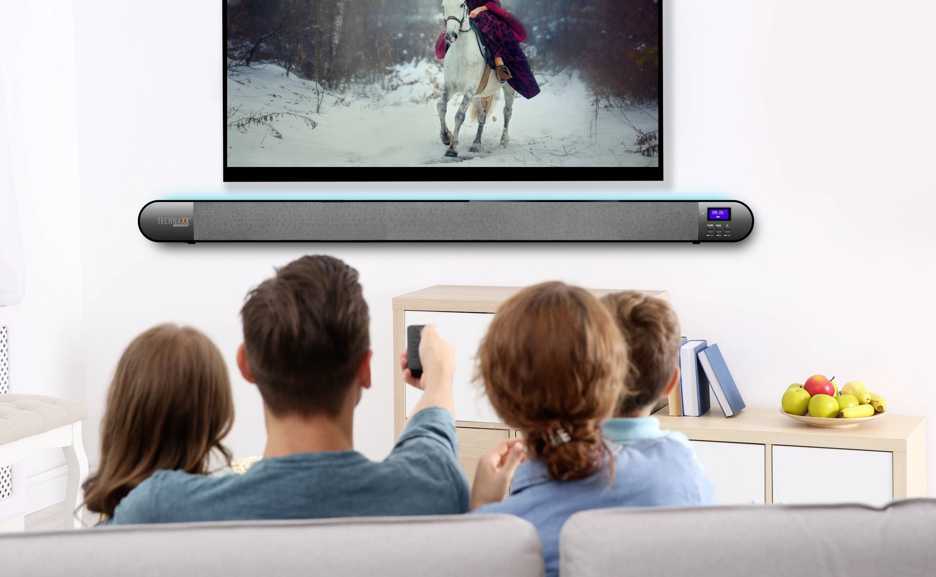 Technaxx TX-139 Soundbar 3-farbig Bluetooth®, USB, Lautsprecherbeleuchtung