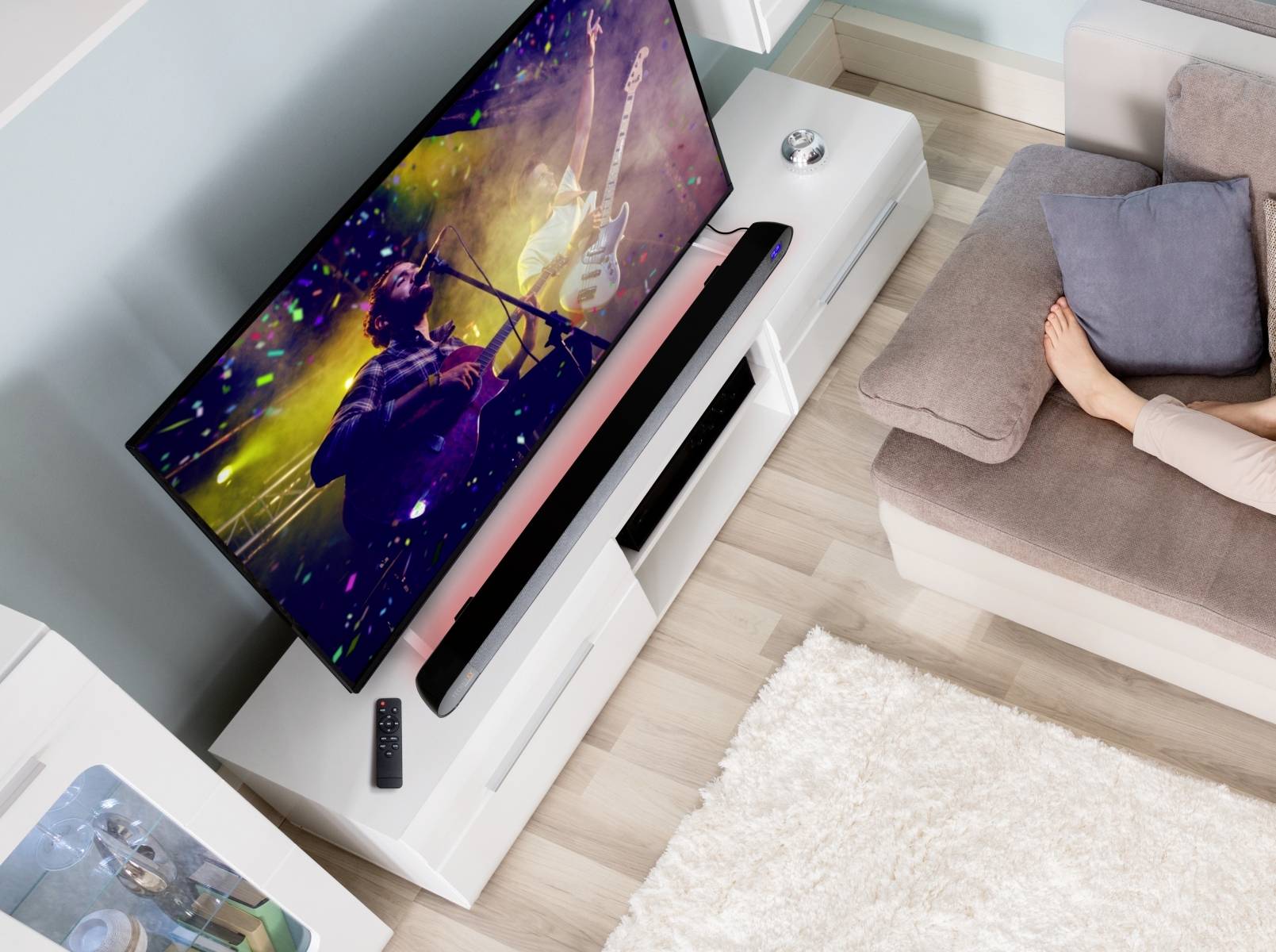 Technaxx TX-139 Soundbar 3-farbig Bluetooth®, USB, Lautsprecherbeleuchtung