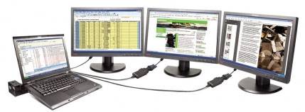 Lenovo 0B47072 USB 3.2 Gen 1 (USB 3.0) / DVI Adapter [1x USB, DVI-Buchse 24+5pol. - 1x VGA-Buchse] Schwarz