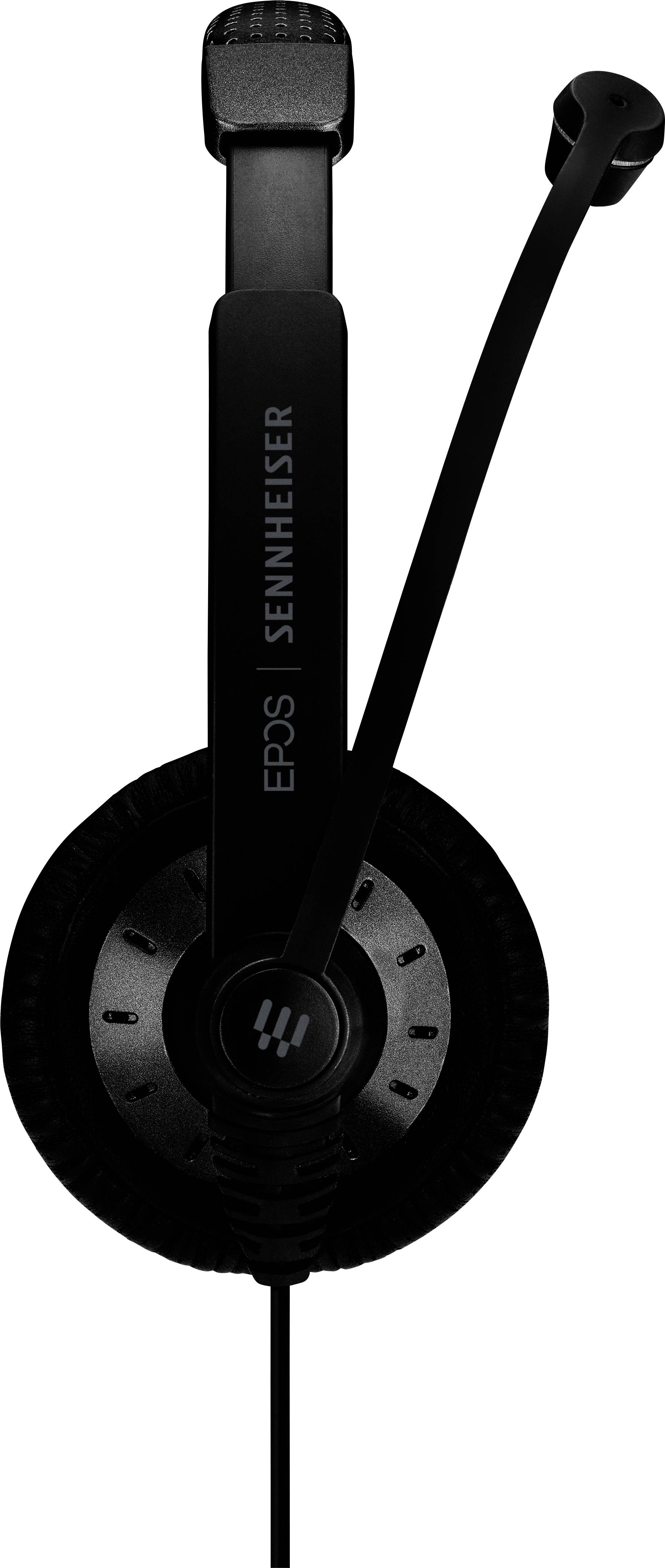EPOS SC 75 USB MS On Ear Headset kabelgebunden Stereo Schwarz Noise Cancelling Lautstärkeregelung, Mikrofon-Stummschaltung Telefon