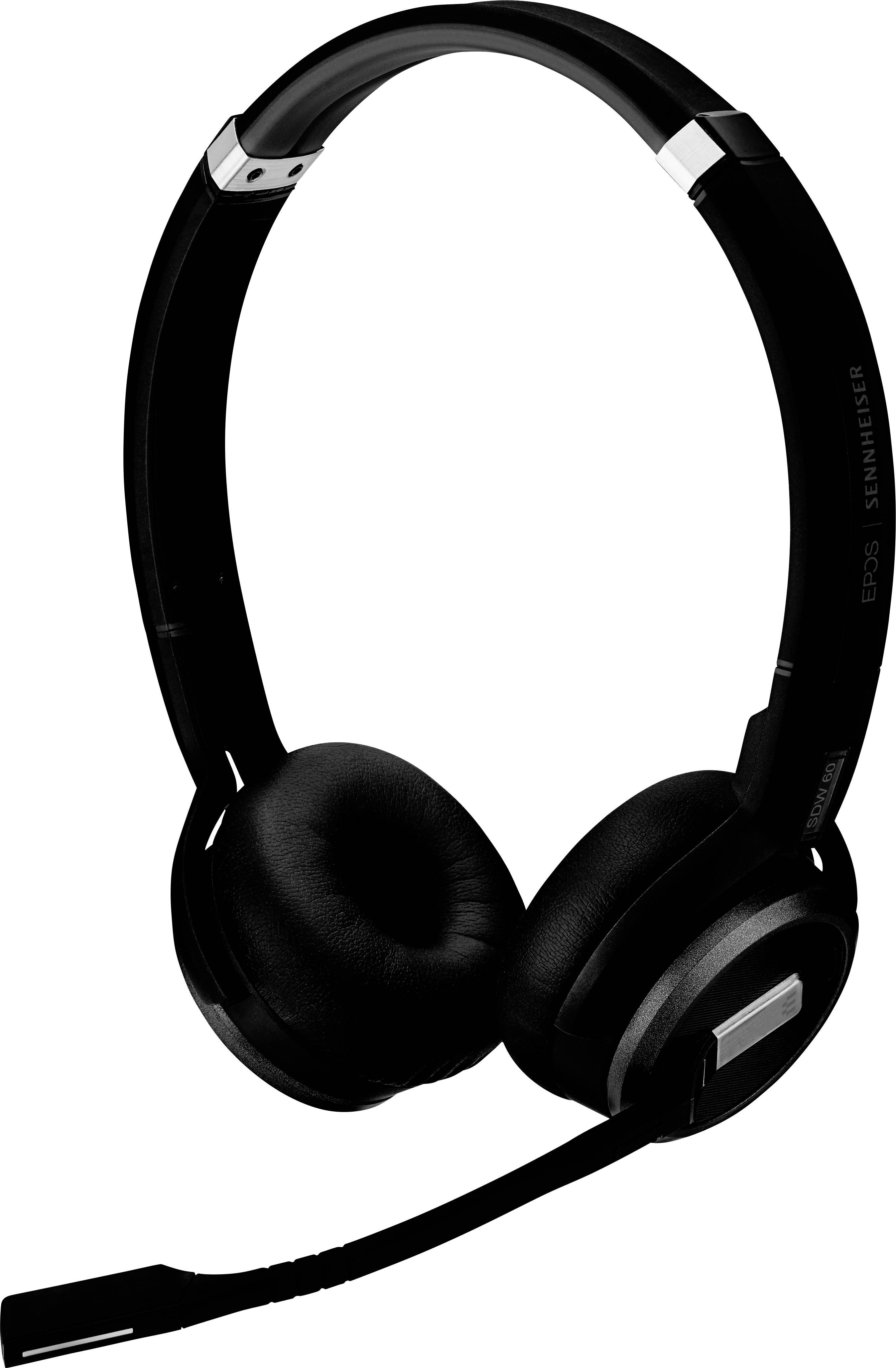 EPOS IMPACT SDW 60 HS Telefon On Ear Headset DECT Stereo Schwarz Noise Cancelling