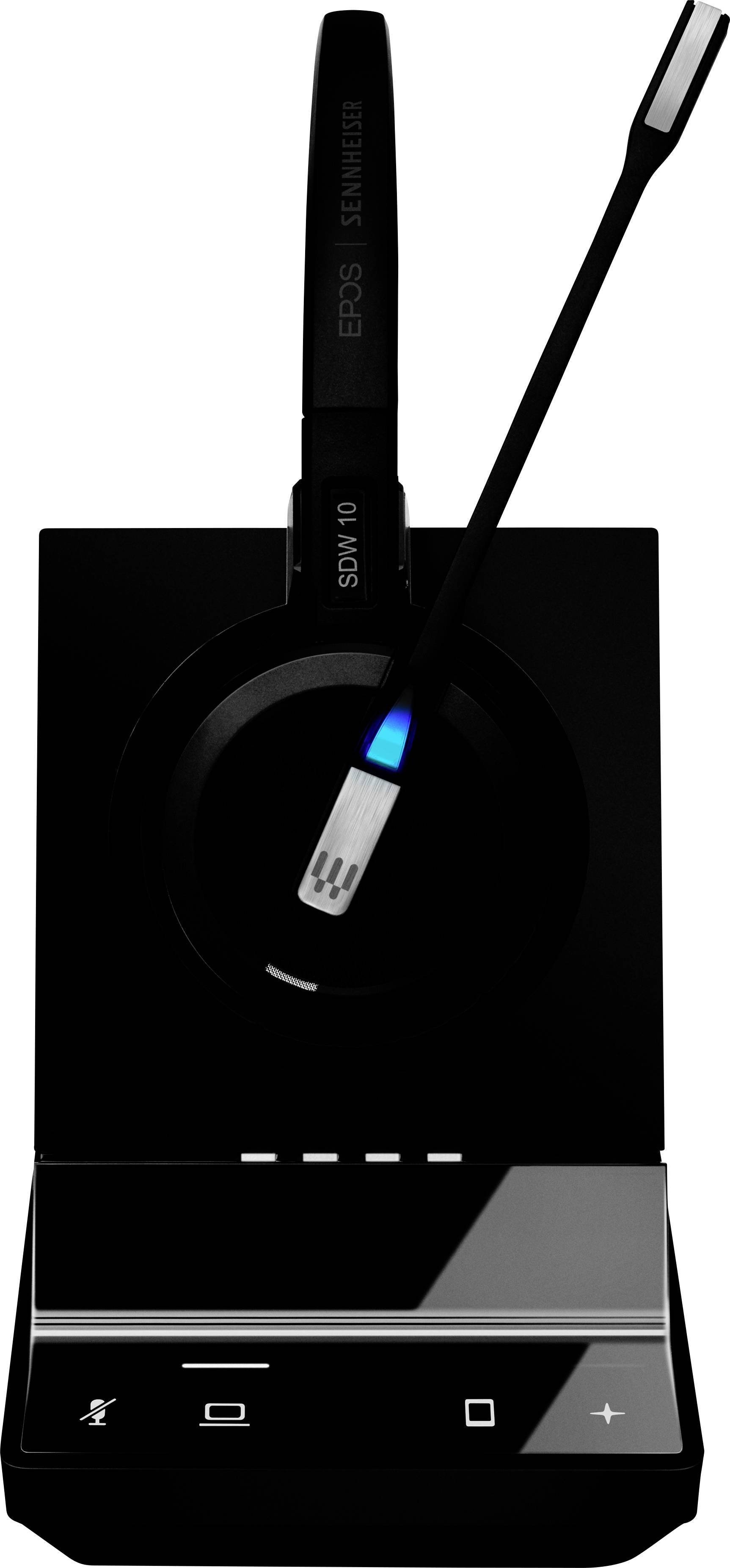 EPOS IMPACT SDW 5013 EU On Ear Headset DECT Mono Schwarz Noise Cancelling Mikrofon-Stummschaltung Telefon