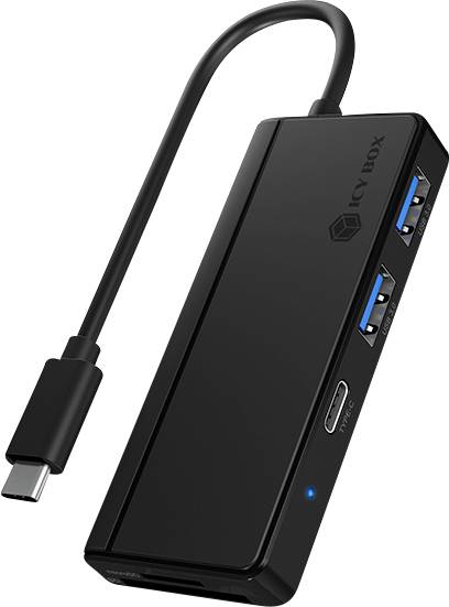 ICY BOX USB-C® Dockingstation IB-HUB1423CR-C3 Passend für Marke Dockingstations: Universal integrierter Kartenleser