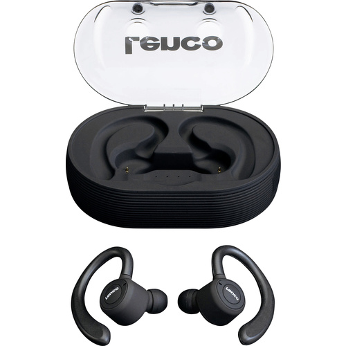 Lenco EPB-460BK Sport In Ear Headset Bluetooth® Schwarz Headset, Ohrbügel, Schweißresistent