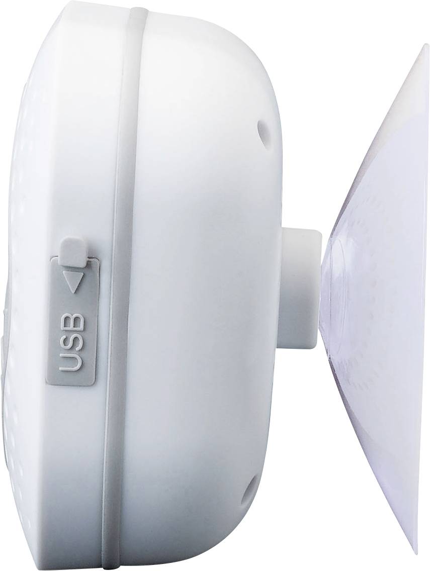 Lenco BAR-013 Badradio UKW Bluetooth®, UKW spritzwassergeschützt, wiederaufladbar Weiß