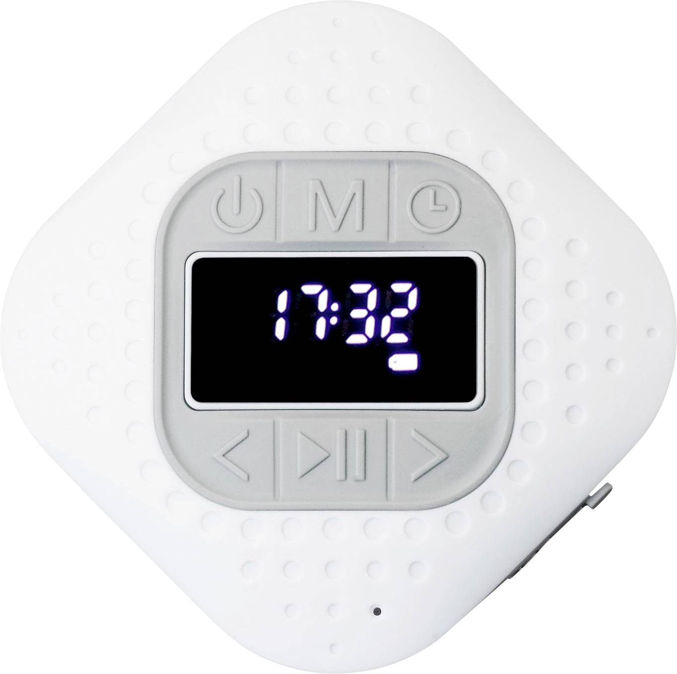 Lenco BAR-013 Badradio UKW Bluetooth®, UKW spritzwassergeschützt, wiederaufladbar Weiß