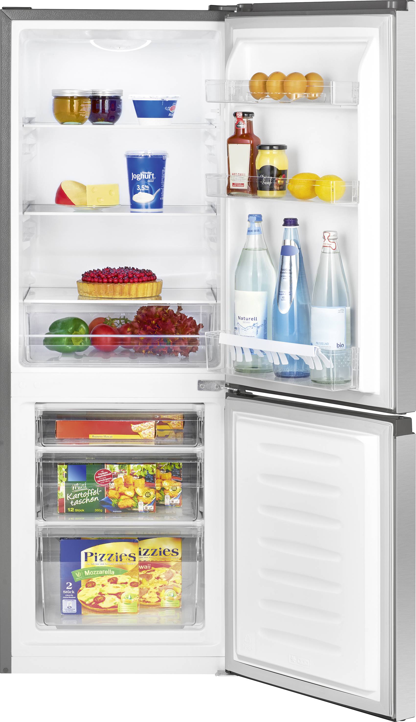 Bomann KG 320.2 ix-look Kühl-Gefrier-Kombination EEK: E (A - G) 165 l Edelstahl