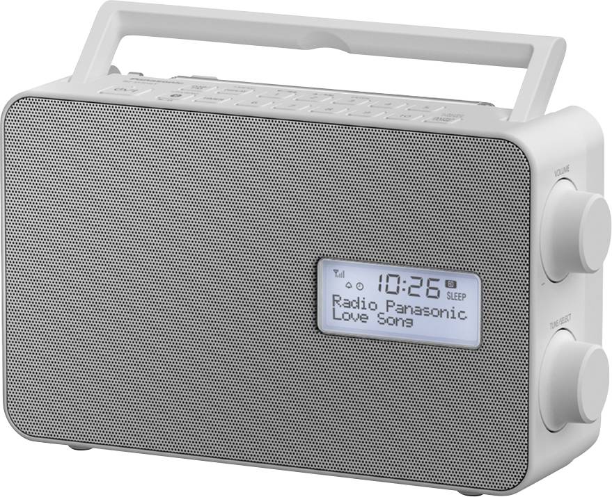 Panasonic RF-D30BTEG-W Küchenradio DAB+, UKW Bluetooth®, AUX Weckfunktion, spritzwassergeschützt Weiß