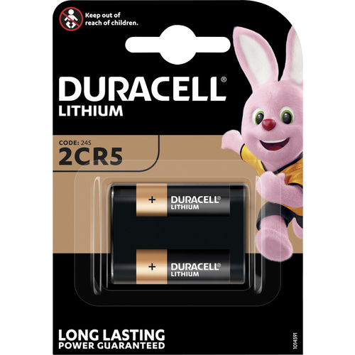 Duracell 2 CR 5 Fotobatterie 2CR5 Lithium 1400 mAh 6V 1St.
